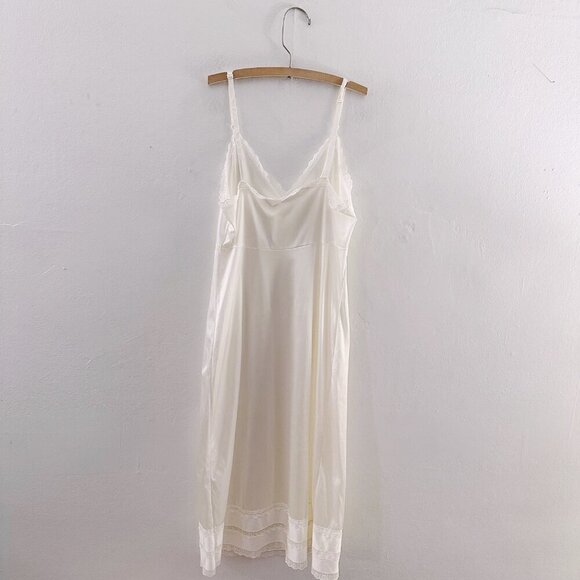 Vintage Sears Lace Trim Nylon Slip Dress Made in USA - Picture 2 of 4